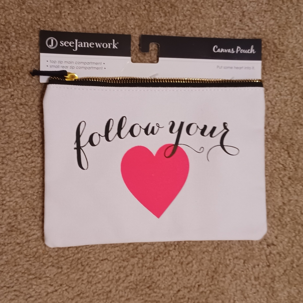 NWT Janework Canvas Pouch